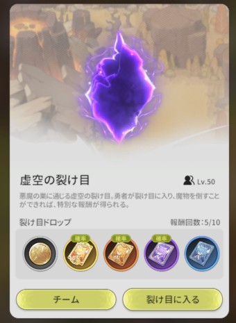 【杖と剣の伝説】虚空の裂け目の攻略!最高階数へ行くには?